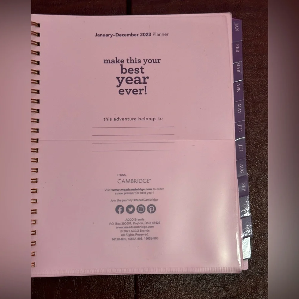 New 2023 Planner Weekly/Monthly 8.75